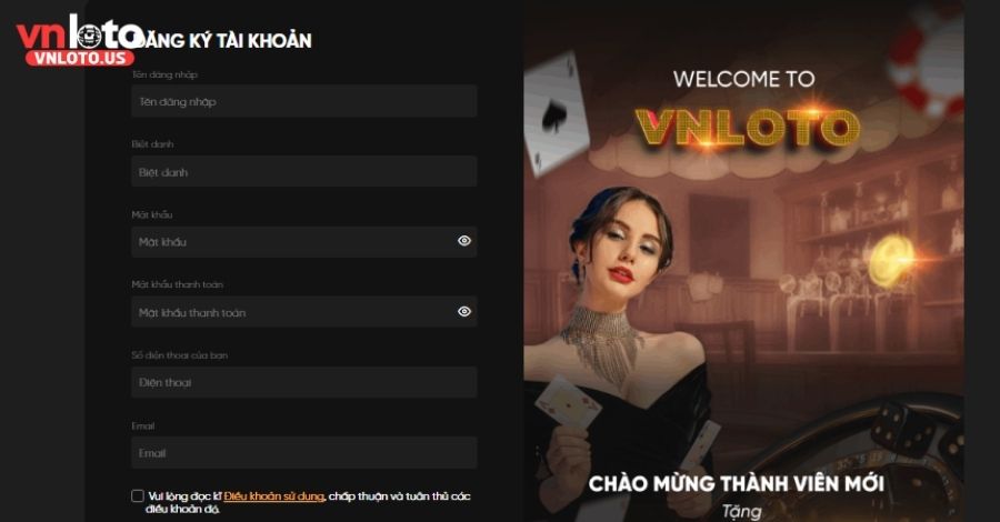 Quy trình gia nhập vào sân chơi siêu chất lượng Vnloto
